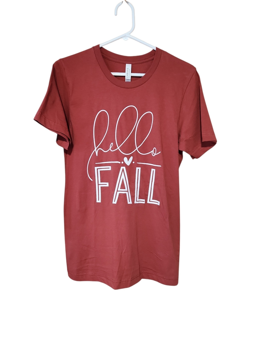 Bella Canvas Rust Red "Hello Fall" Graphic Tee